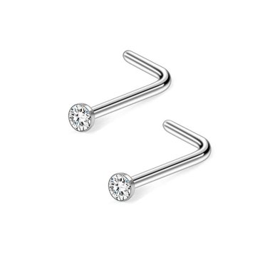 Nose Rings Surgical Steel 20 gauge Body Jewelry Piercing Pack of 2