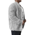 thumbnail image 1 of Weiqiqre Sweaters for Men Cable Knitted Warm Sweater Cardigan Thermal Button Down Closure Fall Winter Cardigan Stand-up Jacket, 1 of 4