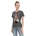 thumbnail image 4 of T-Shirt Basique à Manches Courtes pour Femmes Demon Slayer : Koiju et Nidouzi, 4 of 6