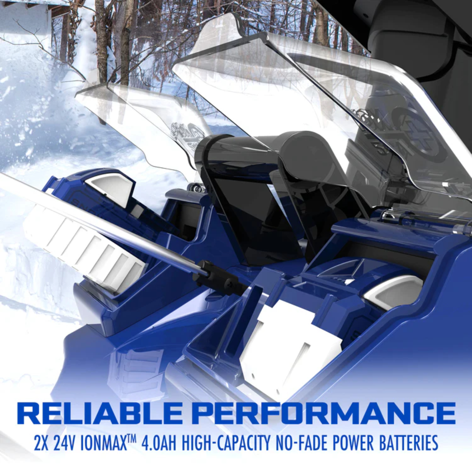 Ensemble souffleuse à neige Snow Joe 48 volts* IONMAX | 2 batteries de 4,0 Ah, chargeur à double port, couvercle, grattoir à glace et garantie prolongée