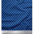 thumbnail image 1 of Soimoi Georgette Viscose Fabric Swimming Ring Small Print Fabric by The Yard 42 Inch Wide, 1 of 3