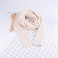 thumbnail image 5 of RXIRUCGD Women's Casual Solid Color Irregular Pullover Solid Color Sweater Shawl( Beige ), 5 of 5