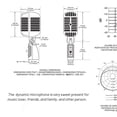 thumbnail image 4 of crativent Dynamic Microphone Vintage Portable Nightclub Stage Performance Karaokes Interview Chatting Mic Electric Audio Singer, 4 of 5