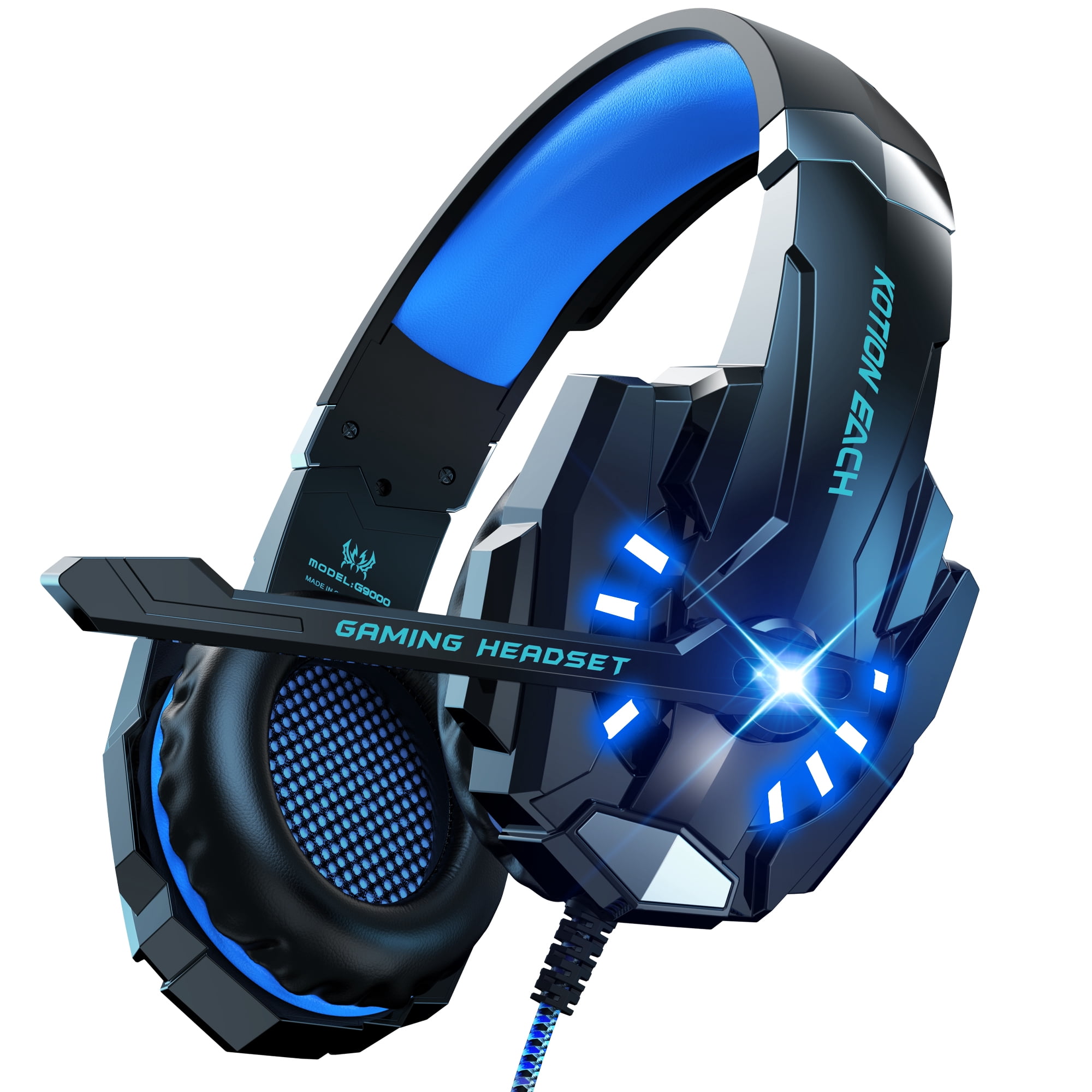 ヘッドホン KOTION EACH G9000 BLUE VEATOOL Gaming Headset with Mic, Compatible with PS4 PS5 Xbox One
