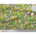 thumbnail image 3 of Soimoi Rayon Fabric Leaves & Tulip Floral Print Sewing Fabric Yard 42 Inch Wide, 3 of 3