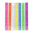 thumbnail image 1 of LQXZWJY 6 Pack Clear Plastic Rulers 12 Inch,Transparent Assorted Color Metric Bulk Rulers with Inches and Centimeters, Rulers Bulk,Ideal Back to Office Home Supplies, 1 of 8