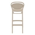 thumbnail image 5 of Compamia Marcel Contemporary Resin Indoor/Outdoor Bar Stool Taupe, 5 of 5
