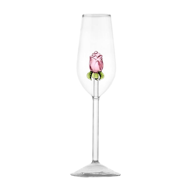 Gobelet à Vin Blanc Rose Adorable de Noël, Verre à Vin Rouge, Coffret Cadeau