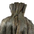 thumbnail image 1 of Faux Fur Fox Handmade Blanket, Brown & Gray - 108 x 90 in., 1 of 1