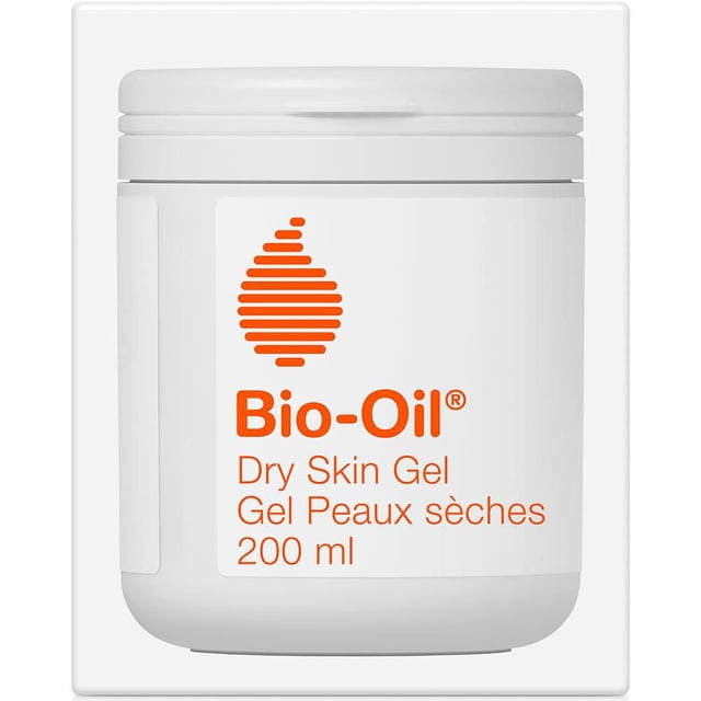 Bio-Oil® Gel pour Peau Sèche en Pot Blanc de 200 ml avec Marque orange, Formulé pour Protéger et Hydrater la Peau Sèche en Renforçant la Barrière d'Hydratation, Convient à Tous les types de Peau et s'Absorbe Rapidement pour un Soulagement Apaisant.