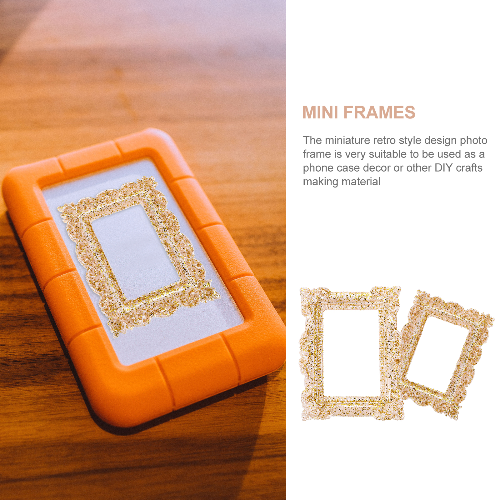 10pcs Mini Picture Frames Tiny Vintage Photo Frame Ornaments DIY