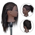 thumbnail image 3 of Hair Styling Practice Doll Head Training Mannequin Clamp 16in Light Black, 3 of 9