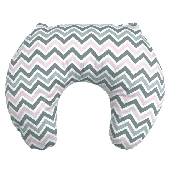 Ergonomic Pink and Grey Zigzag/Chevron Nursing Pillow, #1pcs032fp