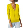 thumbnail image 1 of Baberdicy Sweaters for Women Ladies' Solid Tone Buttoned Mercerized Cotton Loose Sweater with Cardigan Jacket Womens Sweaters Yellow, 1 of 5