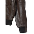 thumbnail image 3 of Men's Leather Jacket with Genuine Fur Collar, 3 of 9