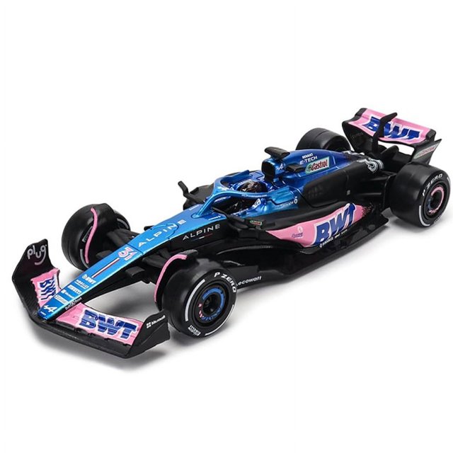 Bburago 1:43 BWT Alpine 2023 A523 F1 Formula Car Die Cast Vehicles Collectible Model Racing Toys Acrylic Box