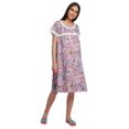 thumbnail image 2 of Moomaya Chemise de Nuit d'Allaitement pour Femmes à Col Rond Imprimée en Popeline de Coton, 2 of 4