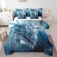 thumbnail image 1 of YST 3D Dragon Comforter Set Mysterious Wildlife Style, Polyester, King Size (7 Count), 1 of 5