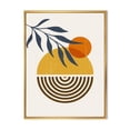 thumbnail image 1 of Designart Feuille minimaliste botanique avec des formes abstraites IV ART MURAL À CADRE FLOTTÉ, 1 of 4