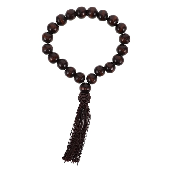 KAKOWELY bracelet de Perles Perles de Prière en Bois Naturel bracelet de Perles pour Hommes Perles de Méditation Bouddhiste Bois Grande Taille Décoration Intérieure de Voiture12.6"X0.71"X0.71 Pouces