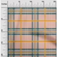 thumbnail image 2 of oneOone Cotton Cambric Peach Fabric Madras Check Sewing Craft Projects Fabric Prints By Yard 56 Inch Wide, 2 of 4