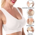 thumbnail image 4 of Plus Size No Wire Bra Clearance 3PC Wireless Bras for Women No Underwire Comfort Seamless Supportive Bra Push up Bralettes with Removable Pads Wireless T-Shirt Bra White, 4 of 7