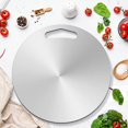 thumbnail image 1 of Boovnll Cutting Board, Circular 304 Stainless Steel Cutting Board Thawing Cutting Board Kitchen Stainless Steel Cutting Board, Cutting Boards for Kitchen, 1 of 9