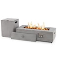 thumbnail image 1 of Gymax Table de Feu Rectangulaire Extérieure 42 Pieds' 50,000 BTU au Propane avec Couvercle, 1 of 10