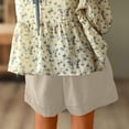 thumbnail image 4 of Timegard Womens Plus Size Shorts Cotton Linen Elastic High Waisted Wide Leg Lounge Shorts with Pockets, 4 of 7