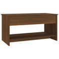 thumbnail image 3 of vidaXL Coffee Table Brown Oak 102x50x52.5 cm Engineered Wood, 3 of 6