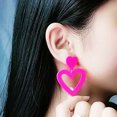 thumbnail image 3 of mmirethe Multiple Colors Available Love Heart Shaped Earrings For Fashionable Statement Wide Applications Green, 3 of 6
