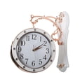 thumbnail image 1 of GROWTH TANK Double Side Wall Clock Hanging Station Clock for Indoor Outdoor white, 1 of 9