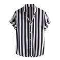 thumbnail image 4 of Birdeem Chemises pour Hommes Hommes Décontracté Mode Imprimé Col Rabattu Manches Longues Chemise Respirante Blouse Hauts Manches Courtes Col Rabattu Blouse Chemise, 4 of 9