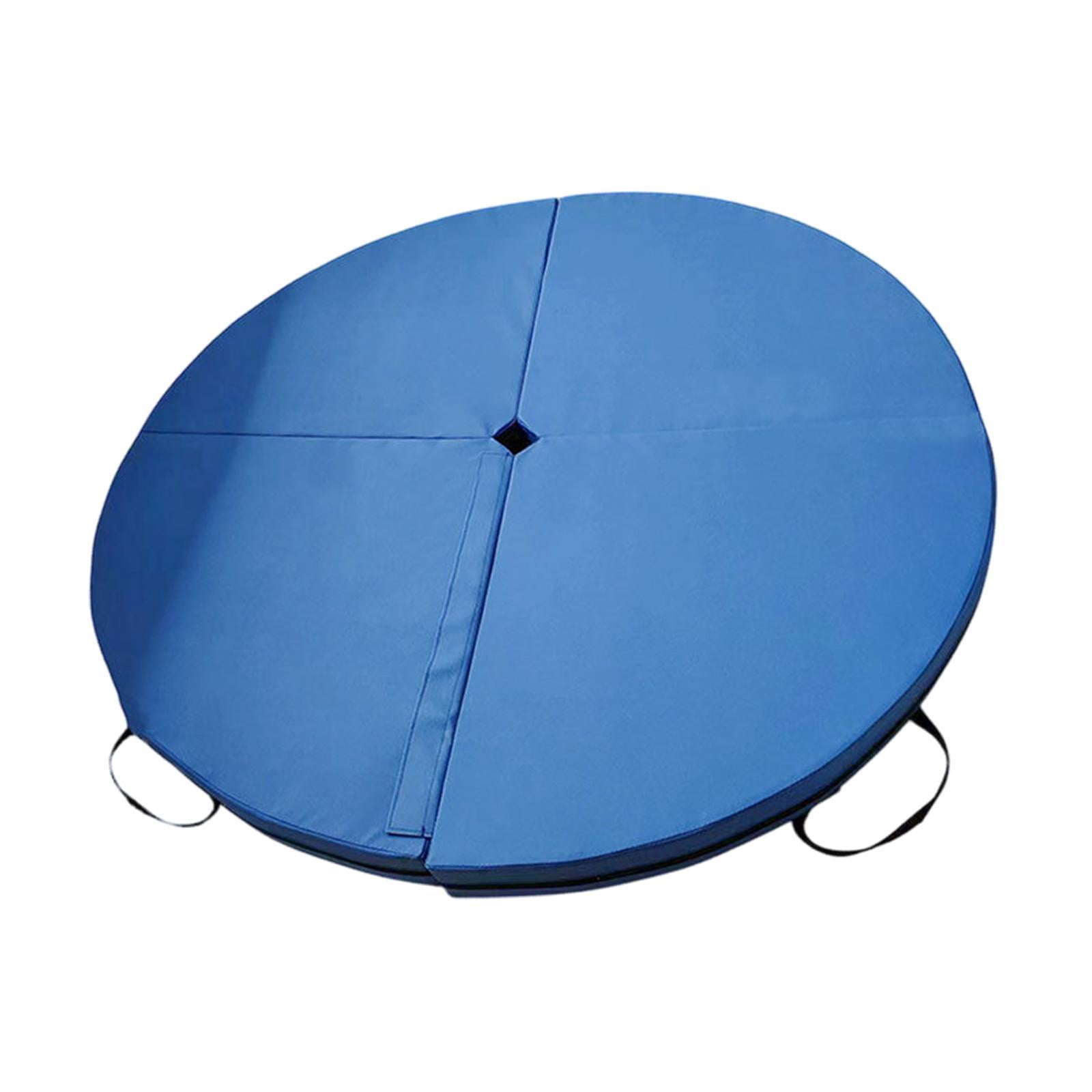QualitChoice Pole Dance Mat with Carry Handles Folding Thick Yoga Mat Crash Pad for Women Blue