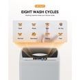 thumbnail image 3 of Simzlife Portable Compact Washing Machine 1.59 Cu.Ft/11LBS Capacity, 8 Wash Programs 8 Water Levels w/ Drain Pump & LED Display for Apartment, RV, Home, 3 of 9