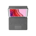 thumbnail image 2 of Logitech Combo Touch trackpad case for iPad (7th, 8th, & 9th gen) with precision trackpad, laptop-like backlit keyboard, 2 of 7