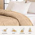 thumbnail image 4 of Imitation Rabbit Fleece Blanket,Double Layer,Thickened Solid Color,Office Nap Blanket,Comfortable,Home Decor,Warmth,Softness,Fall Collection,PENDANE,Beige, 4 of 6