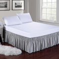 thumbnail image 4 of MEILA Wrap Around Bed Skirt Three Fabric Sides Elastic Dust Ruffled 16 Inch Tailored Drop,Easy to Install Fade Resistant-Grey, Twin/Full, 4 of 4