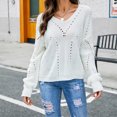 thumbnail image 2 of XZNGL Chunky Sweater Women Sweaters-Oversized Chunky Knit Color Block Drop Shoulder Batwing Sleeve Pullover Sweater Top Chunky Knit Sweater, 2 of 7