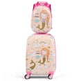 thumbnail image 4 of Gymax 2 PCS Kids Carry-on Luggage Set 12'' Backpack and 18'' Rolling Suitcase, 4 of 8