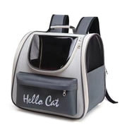 Dvkptbk Pet Carrier Backpack for Cats Dogs and Small Animals, Portable Pet Travel Carrier (Gray)