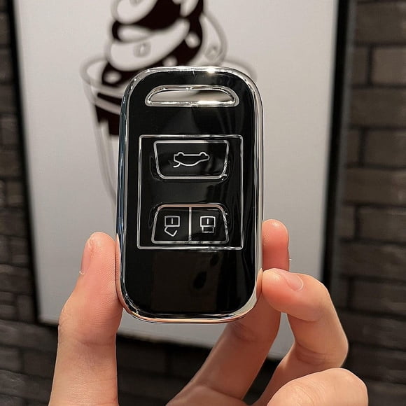 MYG Étui de Clé en TPU à 3 Boutons pour Voiture Télécommande Étui de Clé Coque pour Chery pour Tiggo 4 7 8