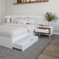 thumbnail image 4 of Nexera Oslo Ensemble de Chambre à Coucher 4 Pcs à Double Rangement, Blanc, Grand Lit, 4 of 6