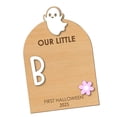 thumbnail image 2 of Elodie Baby's First Halloween Footprint Plaque DIY Family Birthday Decorative Board Evil, 2 of 8