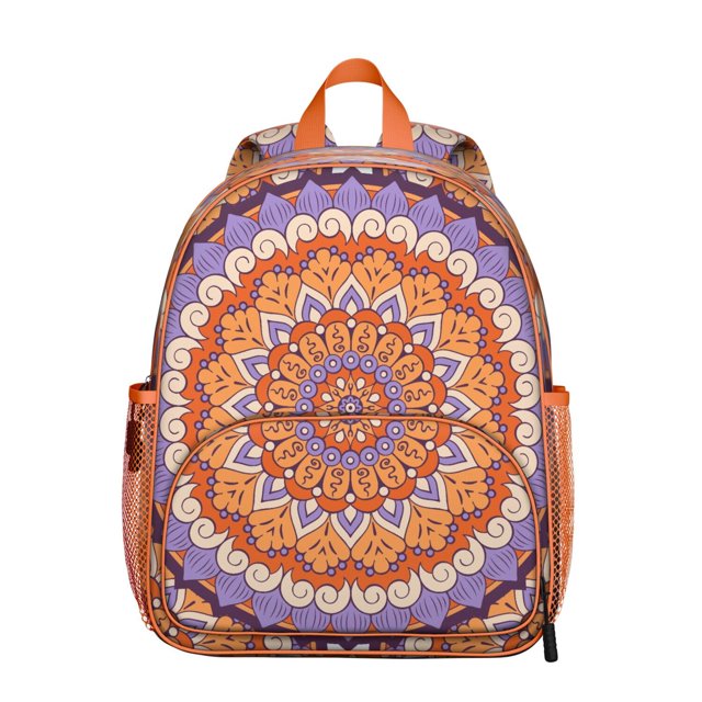 Mystic Spiritual Students Backpack - Yoga Mandala Design with Peace Serenity and Healing Pattern, Comfortable Adjustable Straps for Developing Students