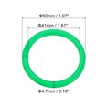 thumbnail image 2 of Unique Bargains 2' OD 1.6' ID Loose Leaf Rings Binder Ring, Green, 50 Count, 50 Pack, 2 of 6