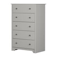 thumbnail image 2 of South Shore Vito 5-Drawer Chest for Adult, in Soft Gray, 2 of 11