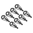 thumbnail image 1 of Unique Bargains Kit de Réparation d'Embout de Canne à Pêche en Acier Inoxydable 2,8 mm, Guide d'Anneau de Perche, Remplacement, Noir, Lot de 8, 1 of 5
