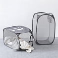 thumbnail image 3 of EGNMCR Organisateurs et Rangement de Garde-Robe, Panier à Linge Sale Pliable Panier à Linge Sale en Maille à Trois Côtés Panier à Linge Sale Respirant Cadre de Rangement pour Linge Sale Panier de Rangement pour Linge Panier à Lessive, 3 of 6