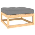 thumbnail image 1 of vidaXL Garden Footstool with Cushion Solid Wood Pine, 1 of 1